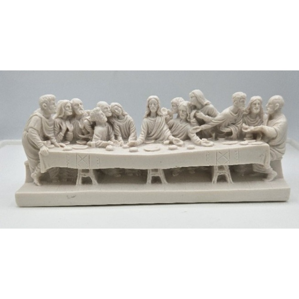 Vintage Artmark Italian Alabaster Resin The Last Supper Figurine Statue